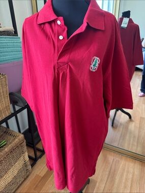 Men's Red Polo Shirt with Stanford logo , size Large